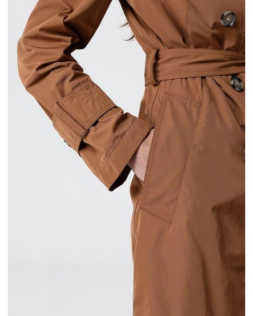 Peuterey Brown Polyester Double Breasted Trench Coat