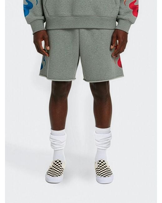 Barrow Gray Cotton Jogging Shorts for men