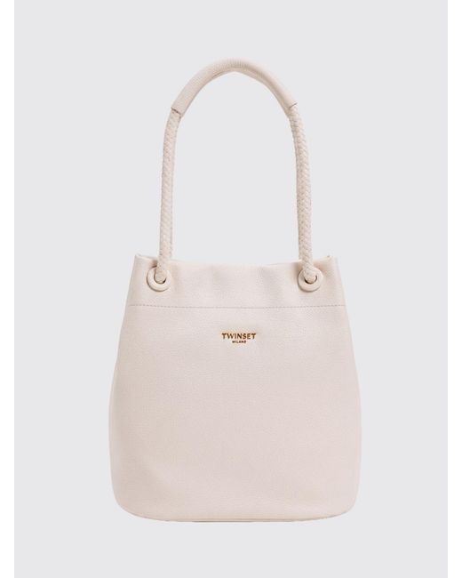 Twinset Natural Grained Faux Leather Bag