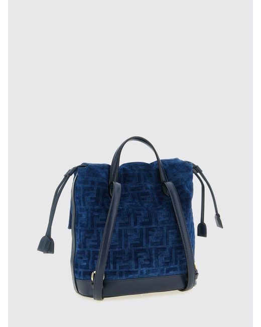 Fendi Blue Ff Monogram Backpack