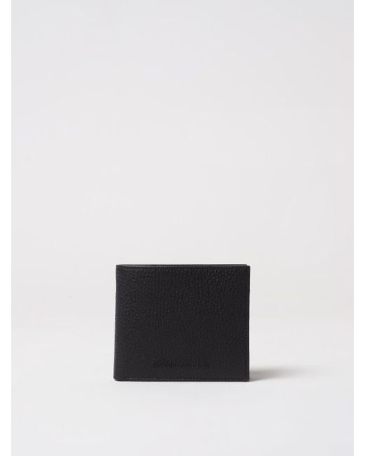 Emporio Armani White Grained Leather Wallet for men