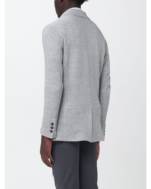 Ballantyne Gray Single-Breasted Cotton Blazer for men