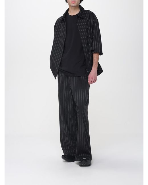 Y-3 Black Striped Stretch Technical Fabric Wide-Leg Trousers for men