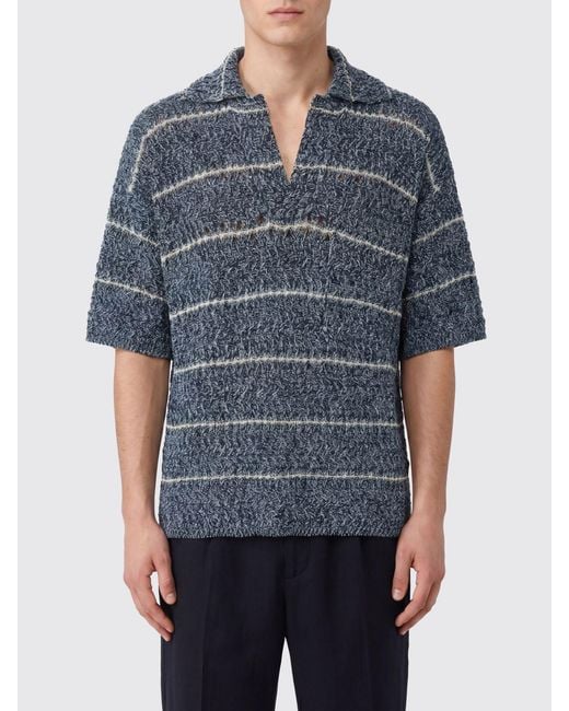 Roberto Collina Blue Polo Shirt for men