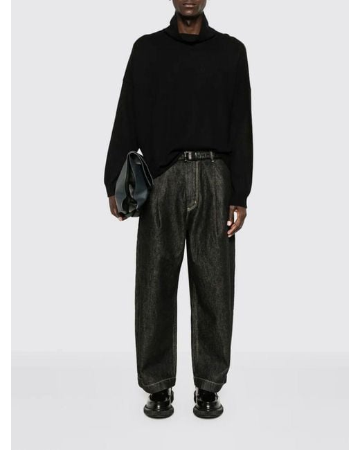 Studio Nicholson Black Wide-Leg Denim Jeans for men