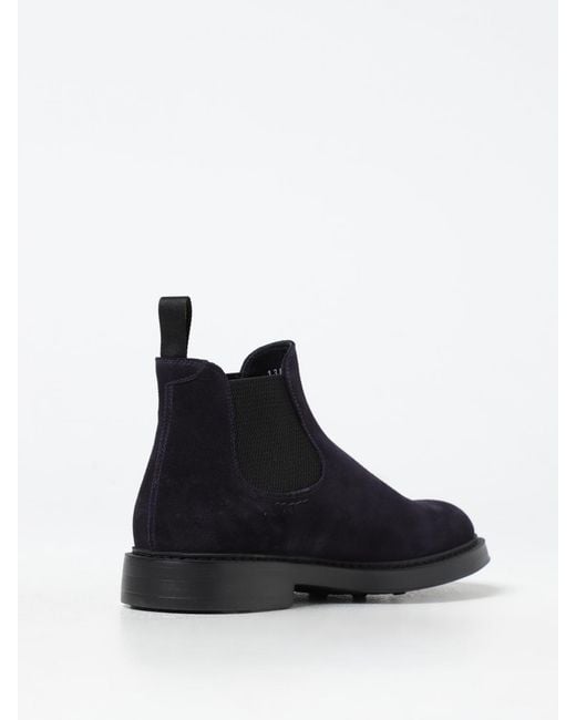 Doucal's Black Suede Ankle Boots for men
