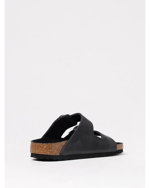 Birkenstock White Arizona Big Buckle Oiled Leather Sandals
