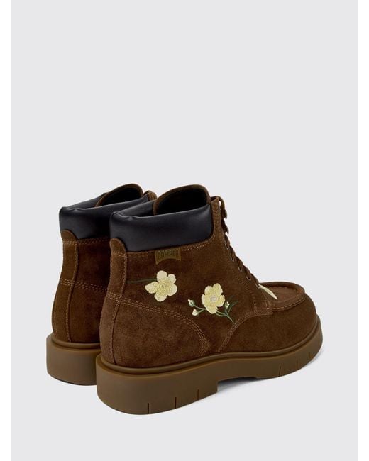Camper Brown Flat Ankle Boot