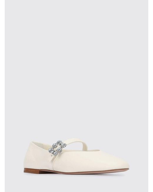 Roger Vivier White Efflorescence Nappa Ballerina