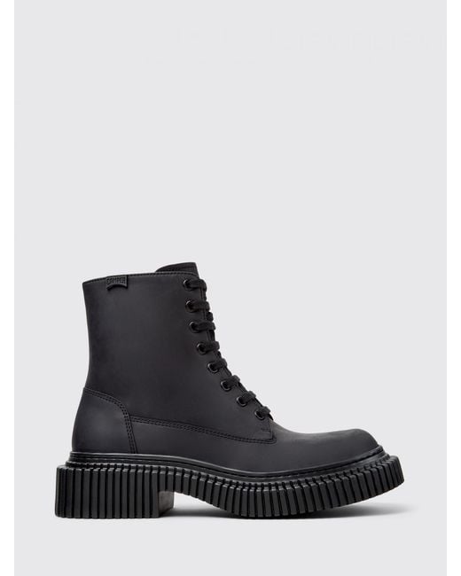 Camper Black Pix Berlin Nubuck Ankle Boots