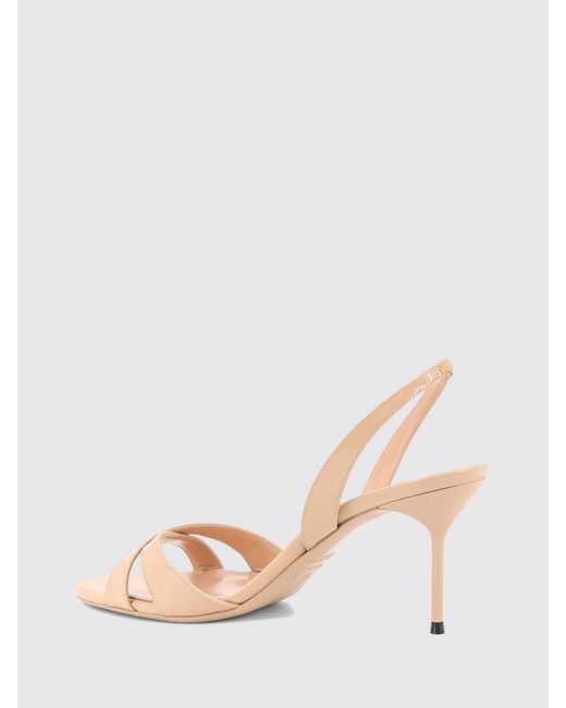 Paris Texas Pink Patent Leather Stiletto Heel Slingback Sandals