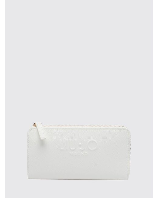 Liu Jo White Saffiano Faux Leather Wallet