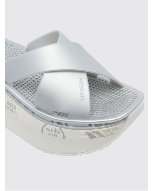 Premiata White Moura Rubber Mules