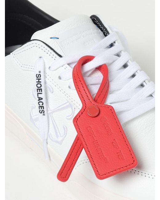 Sneakers New Low Vulcanized in pelle a grana di Off-White c/o Virgil Abloh in Multicolor da Uomo