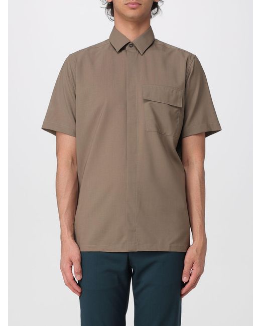 PT Torino Gray Cotton Shirt for men