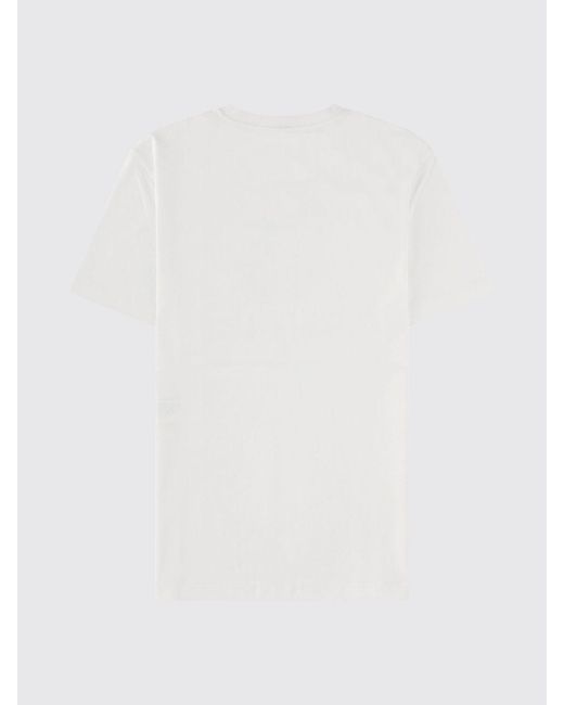 Patou White Cotton T-Shirt With Contrasting Logo And Crew Neck