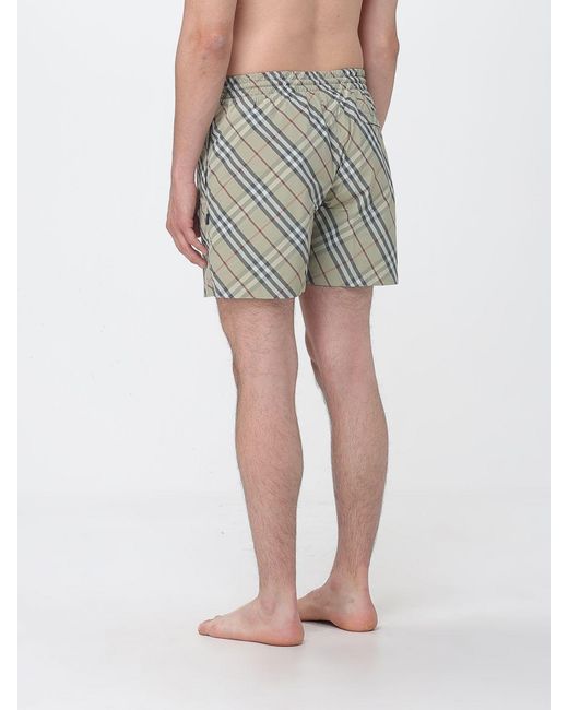 Burberry Green Check Swimsuit for men
