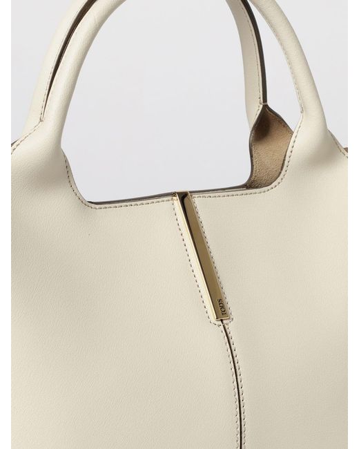 Tod's Natural Small Leather Shopping Bag