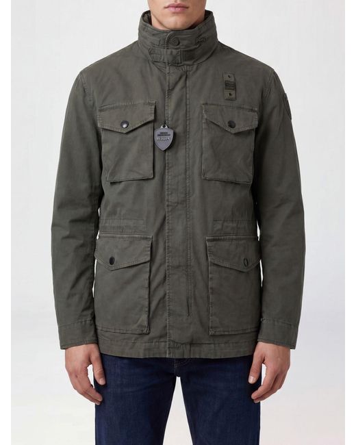 Blauer Gray Cotton Windbreaker Jacket for men