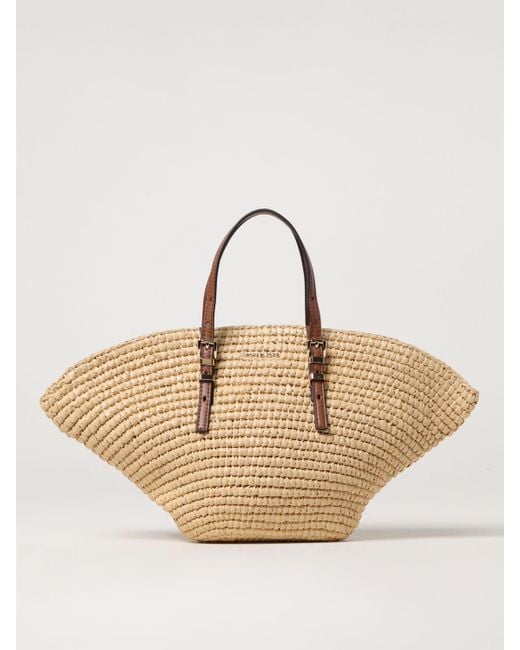 Borsa Tote Isa Piccola di Michael Kors in Natural