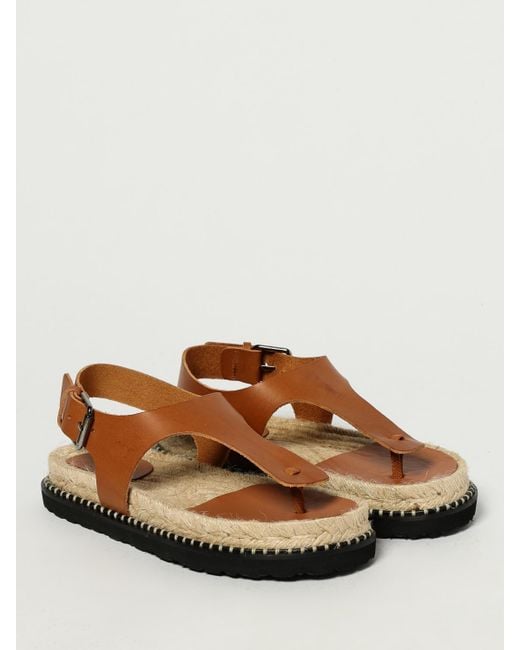 Castaner Brown Thong Style Sandals With Adjustable Buckle Closure And Platform Sole