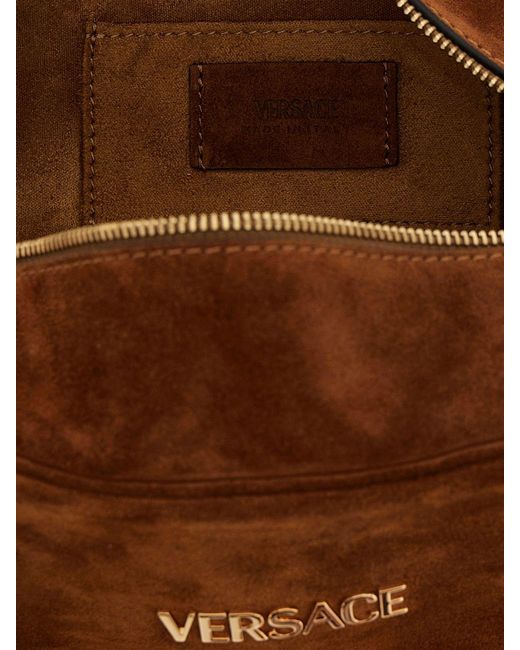 Versace Brown Tag Suede Bag