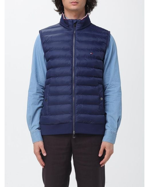 Tommy Hilfiger Blue Regenerated Cotton Blend Vest for men
