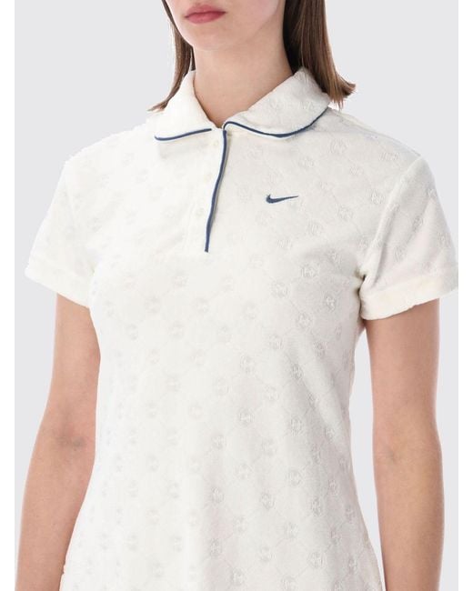 Nike White Short-Sleeved Polo Mini Dress