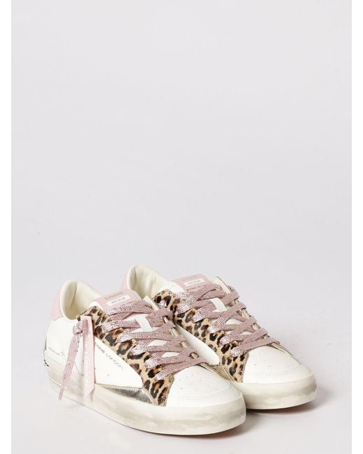 Crime London Natural Sk8 Deluxe Leather And Animal Print Pony Skin Sneakers