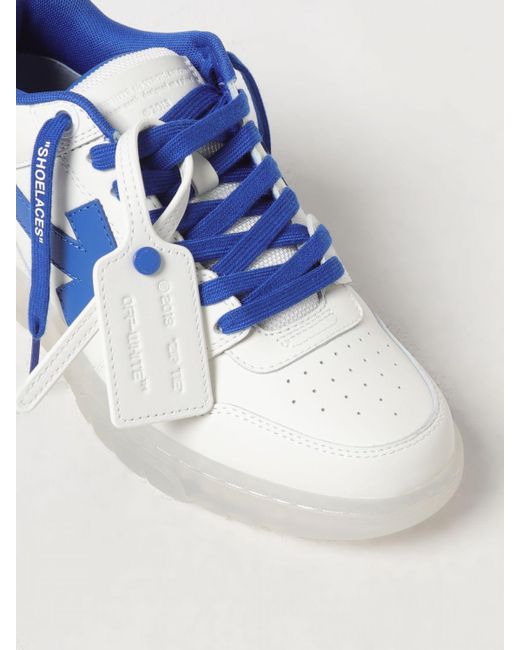 Sneakers Out Of Office in pelle di Off-White c/o Virgil Abloh in Blue da Uomo