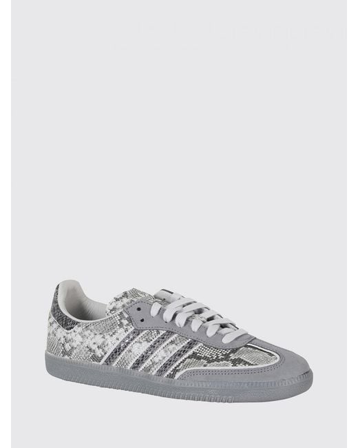 Adidas Originals White Samba Og Leather Sneakers With Python-Effect Print for men