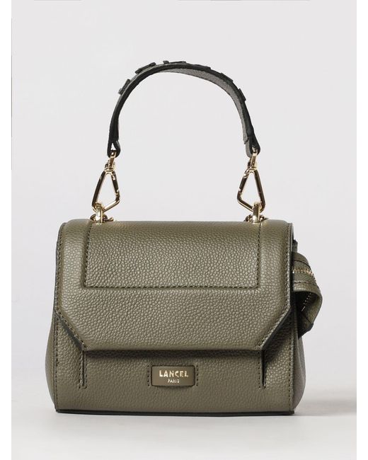Lancel Gray Ninon Grained Leather Bag