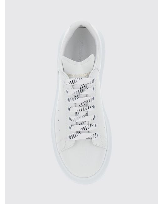 McQueen White Oversize Calf Leather Sneakers With Suede Insert And Chunky Sole for men