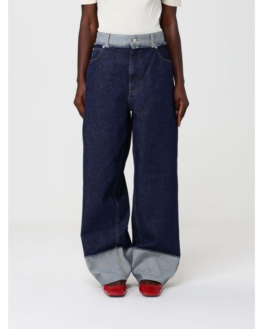 Jeans De Mezclilla De Pierna Ancha Marni de color Blue