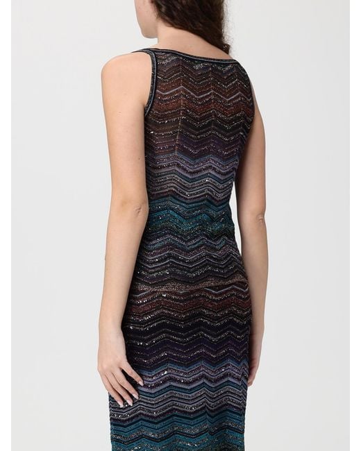 Missoni Blue Zigzag Lurex Viscose Knit