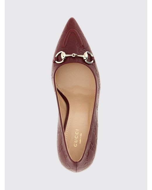 Gucci Pink Erin Leather Pumps With Gg Monogram