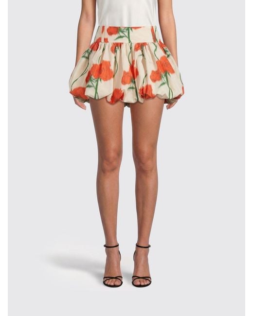 KENZO Orange Printed Polyester Mini Skirt