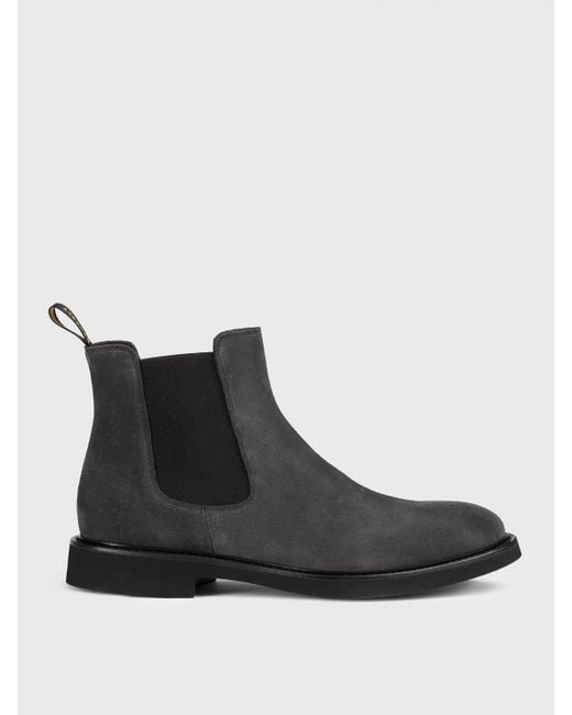 Doucal's Black Suede Ankle Boots for men