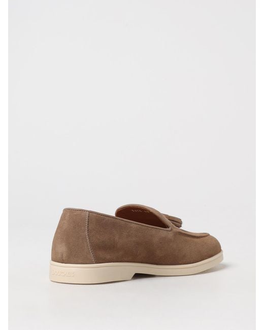 Doucal's Brown Suede Loafers With Tassels for men