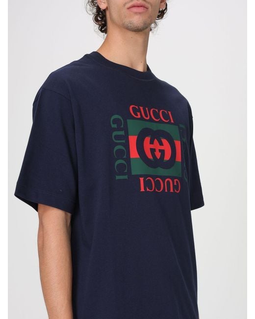 Gucci Blue T-Shirt for men