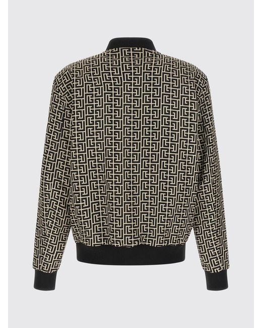 Balmain Gray Reversible Nylon Bomber for men