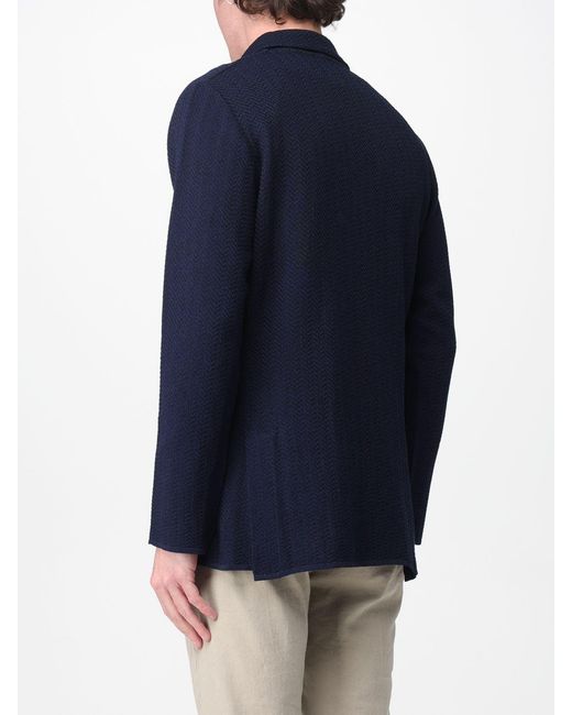 Lardini Blue Double-Breasted Blazer for men
