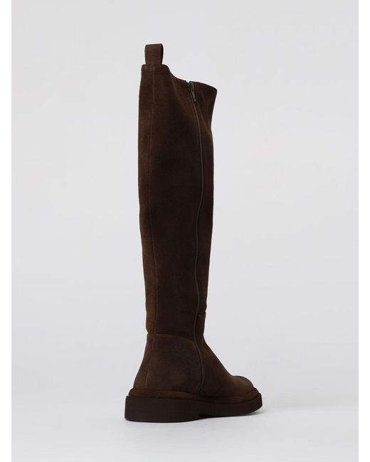 Paloma Barceló Brown Flat Ankle Boots