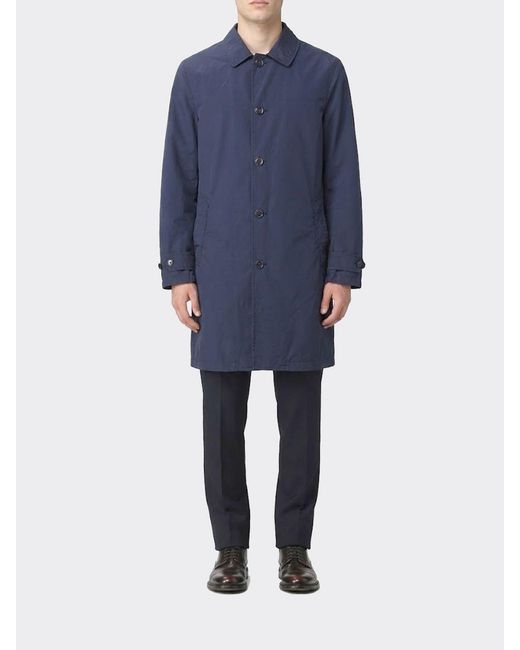 Aspesi Blue Nylon Raincoat for men