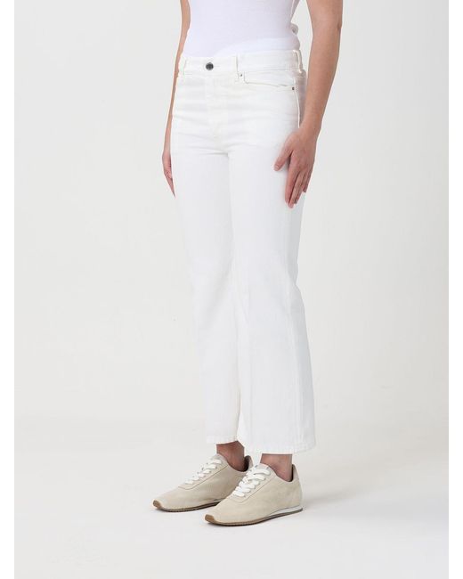 Totême White Cropped Fit Denim Jeans
