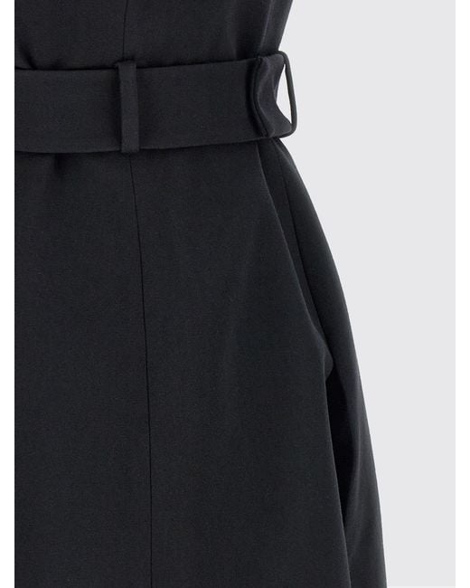 Balmain Black Virgin Wool Blazer Dress With Belt