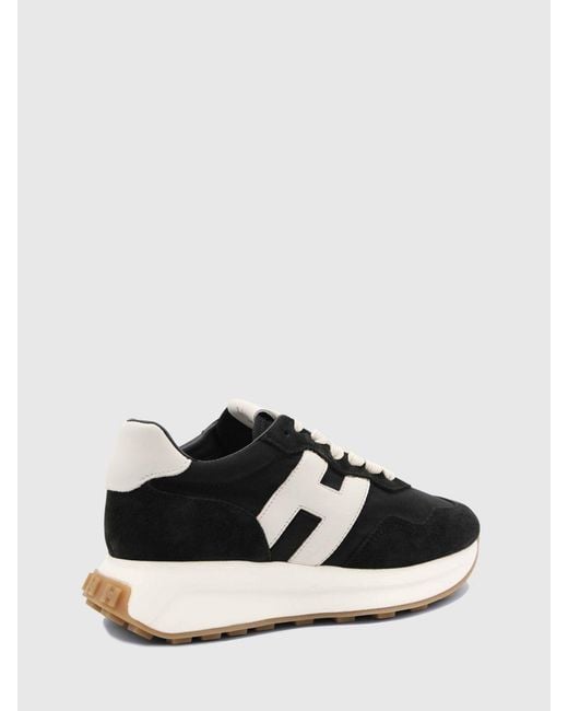 Hogan Black Suede And Nylon Sneakers