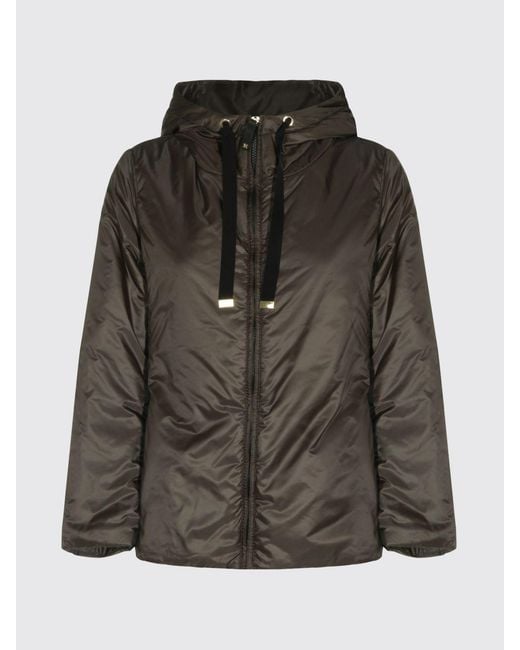 Max Mara Brown Hooded Short Windbreaker