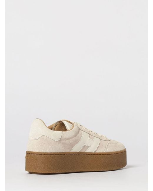 Hogan White Cool H698 Suede Sneakers