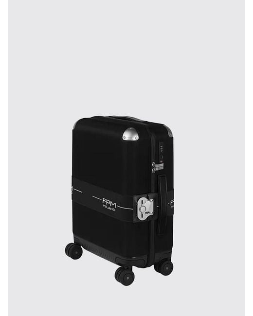 Fpm Milano Black Bank Spinner Otr Suitcase for men
